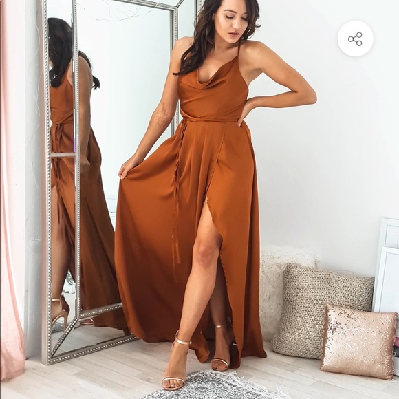 sahara maxi dress rust
